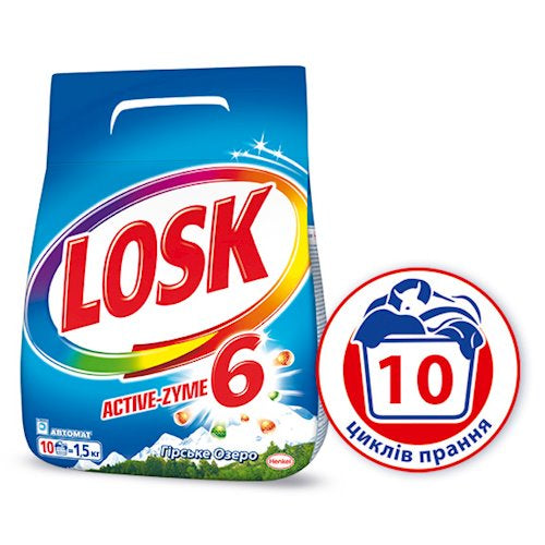Losk Automatic Mountain Lake Laundry Detergent Powder, 1.5 kg