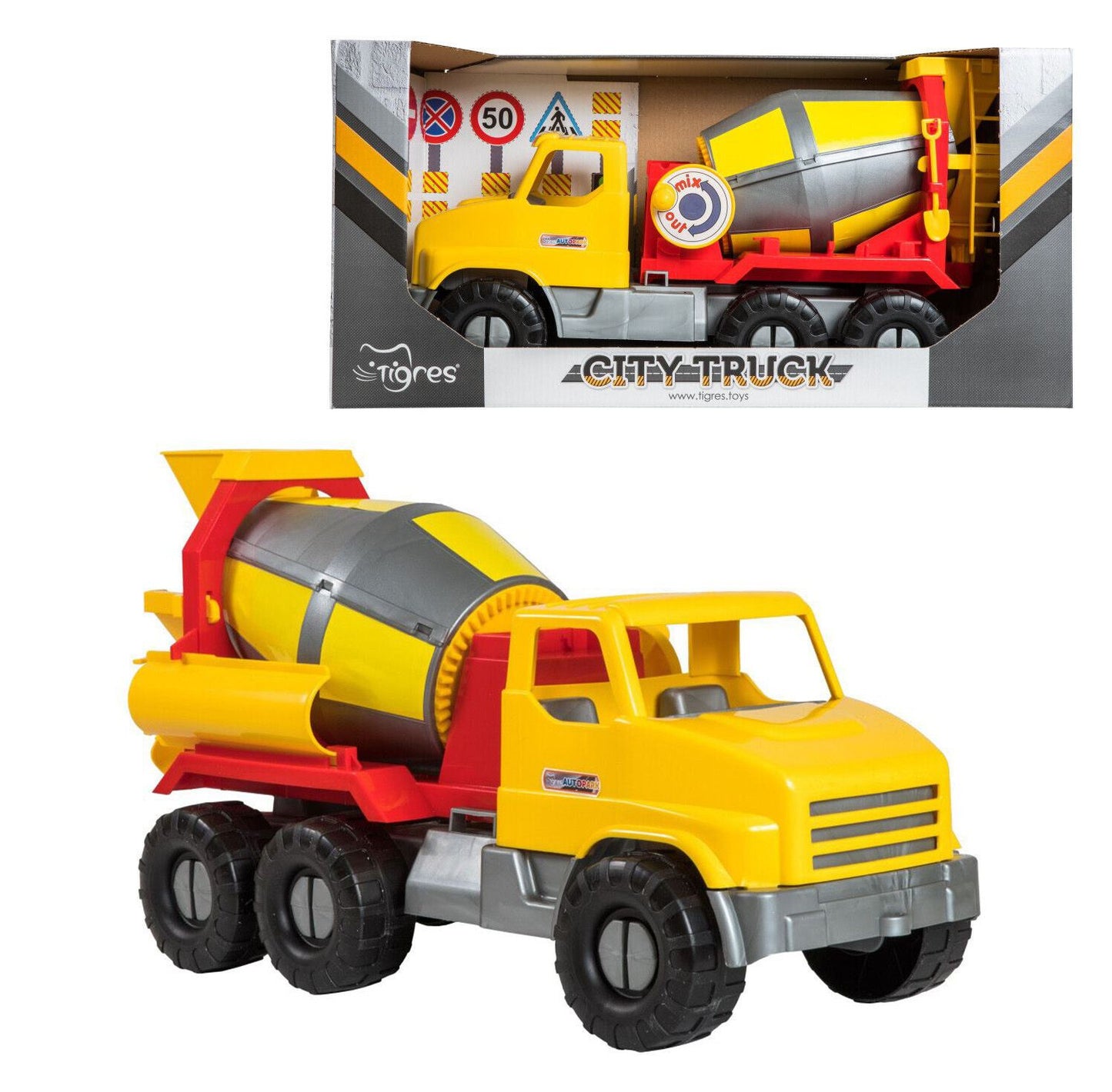 Tigres City Truck 39365 Toy Concrete Mixer in Box