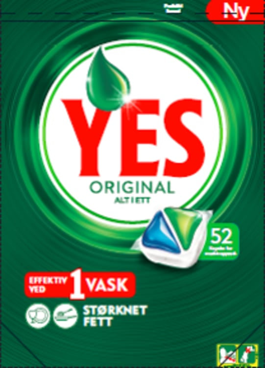 YES Original All-in-One Dishwasher Tablets, 52 Count (Priced per Tablet)