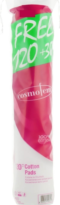 Cosmofem Cotton Pads, 120 + 30 pcs