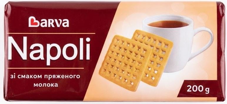 Sugar Cookies Barva Napoli zi smakom priazhenoho moloka, 200 g