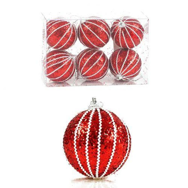 D 35862 Christmas Ball Ornaments, 6.5 cm, 6 pcs