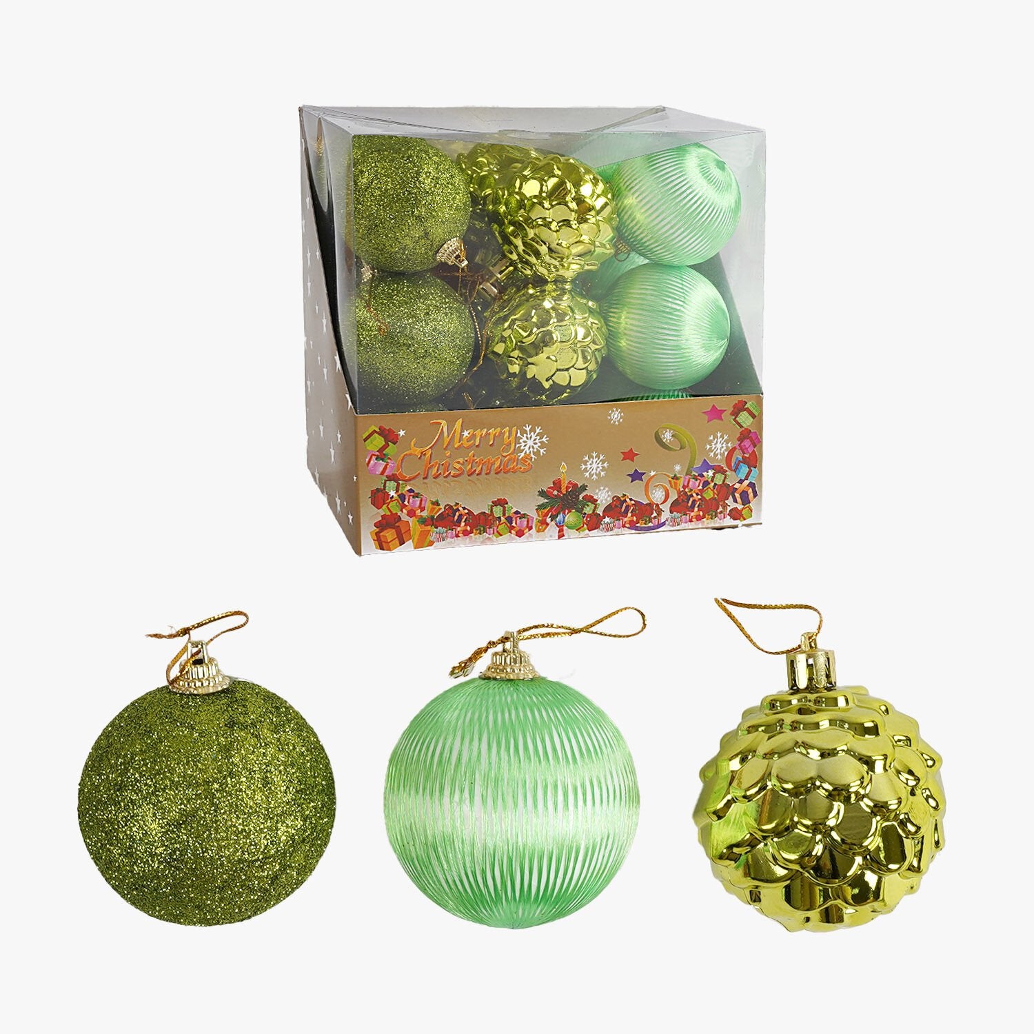 C 67461 Christmas Ball Ornaments, 5.5 cm Diameter, 18 pcs