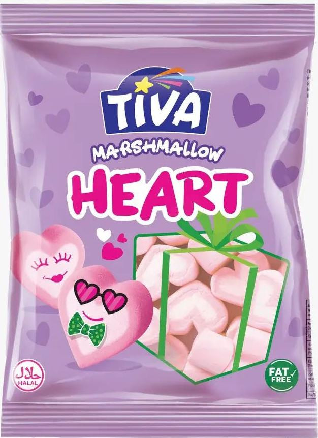 Tiva Heart Marshmallows, 140 g