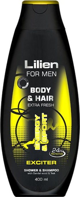 Lilien Men Exciter Shampoo & Shower Gel, 400 mL