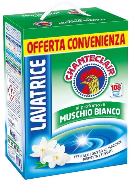 Chante Clair White Musk Laundry Detergent Powder, 108 Loads, 6.48 kg