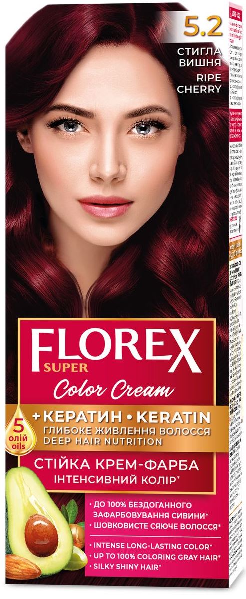 Florex Super Hair Dye 5.2 Ripe Cherry