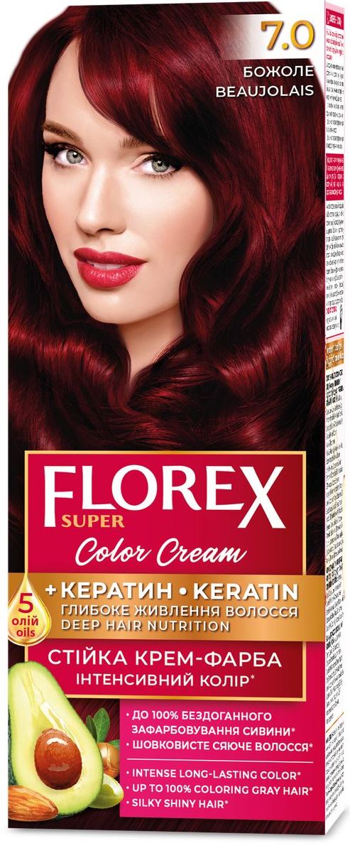 Florex Super Hair Dye 7.0 Beaujolais