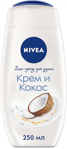 Nivea Cream & Coconut Shower Cream Gel, 250 mL