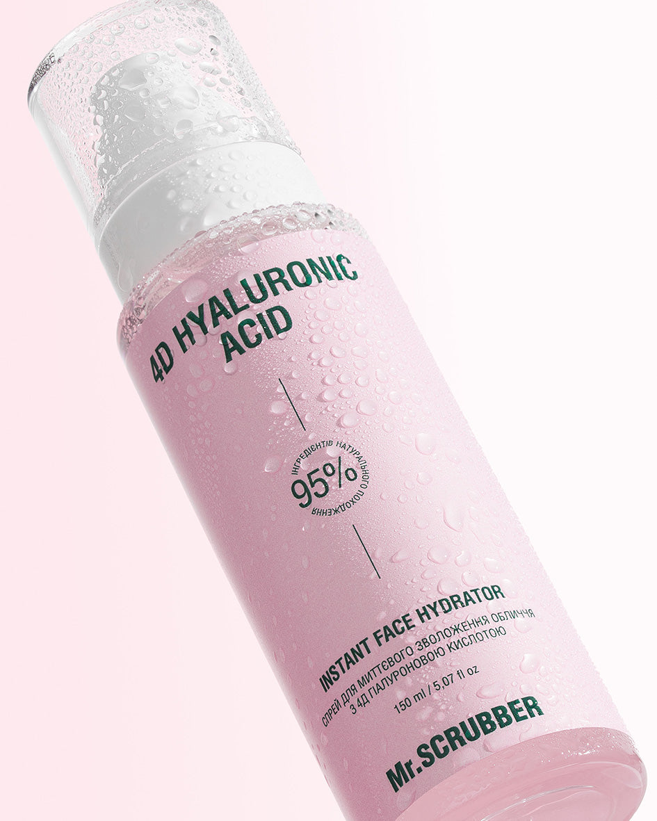 Mr. Scrubber 4D Hyaluronic Acid Instant Moisturizing Facial Spray, 150 mL - Image 2