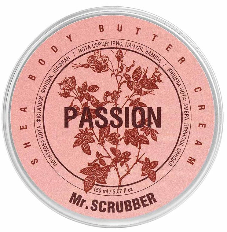 Mr. Scrubber Passion Body Cream Butter, 150 mL
