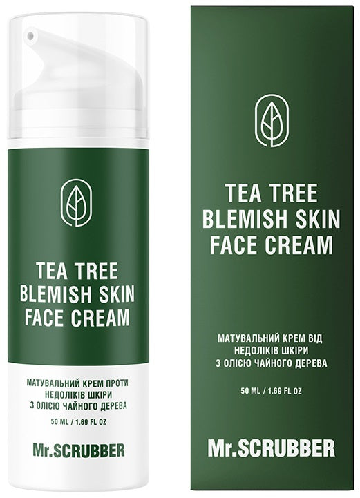 Mr. Scrubber Tea Tree Oil Mattifying Blemish Cream, 50 mL