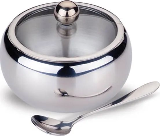 Maestro MR1696L Metal Sugar Bowl with Spoon, 560 mL