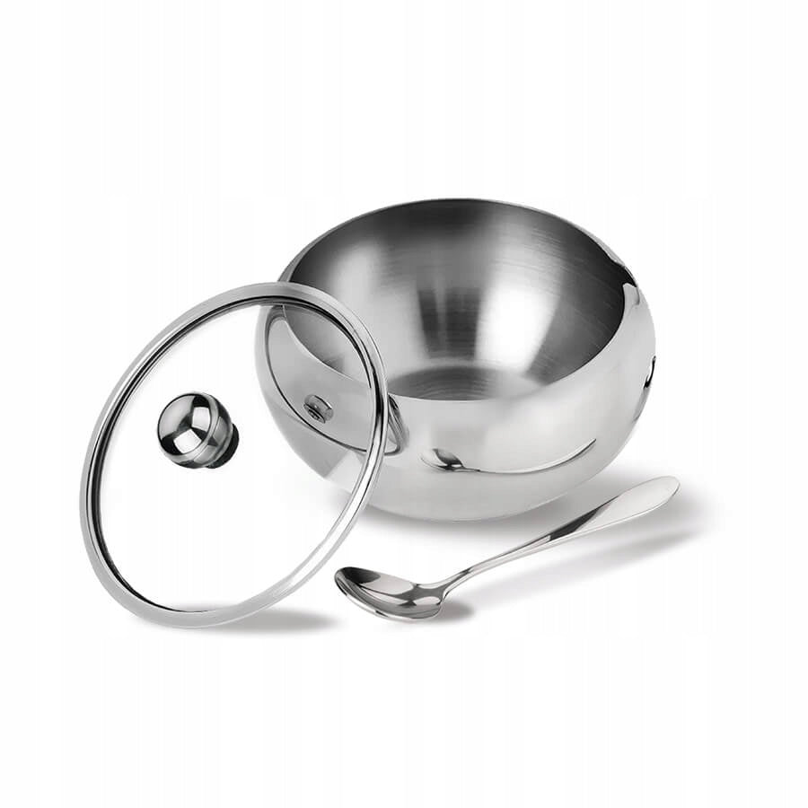 Maestro MR1696L Metal Sugar Bowl with Spoon, 560 mL - Image 2