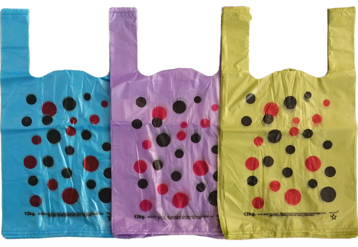 Assorted Printed T-Shirt Shopping Bag, 28 x 50 cm - Image 2