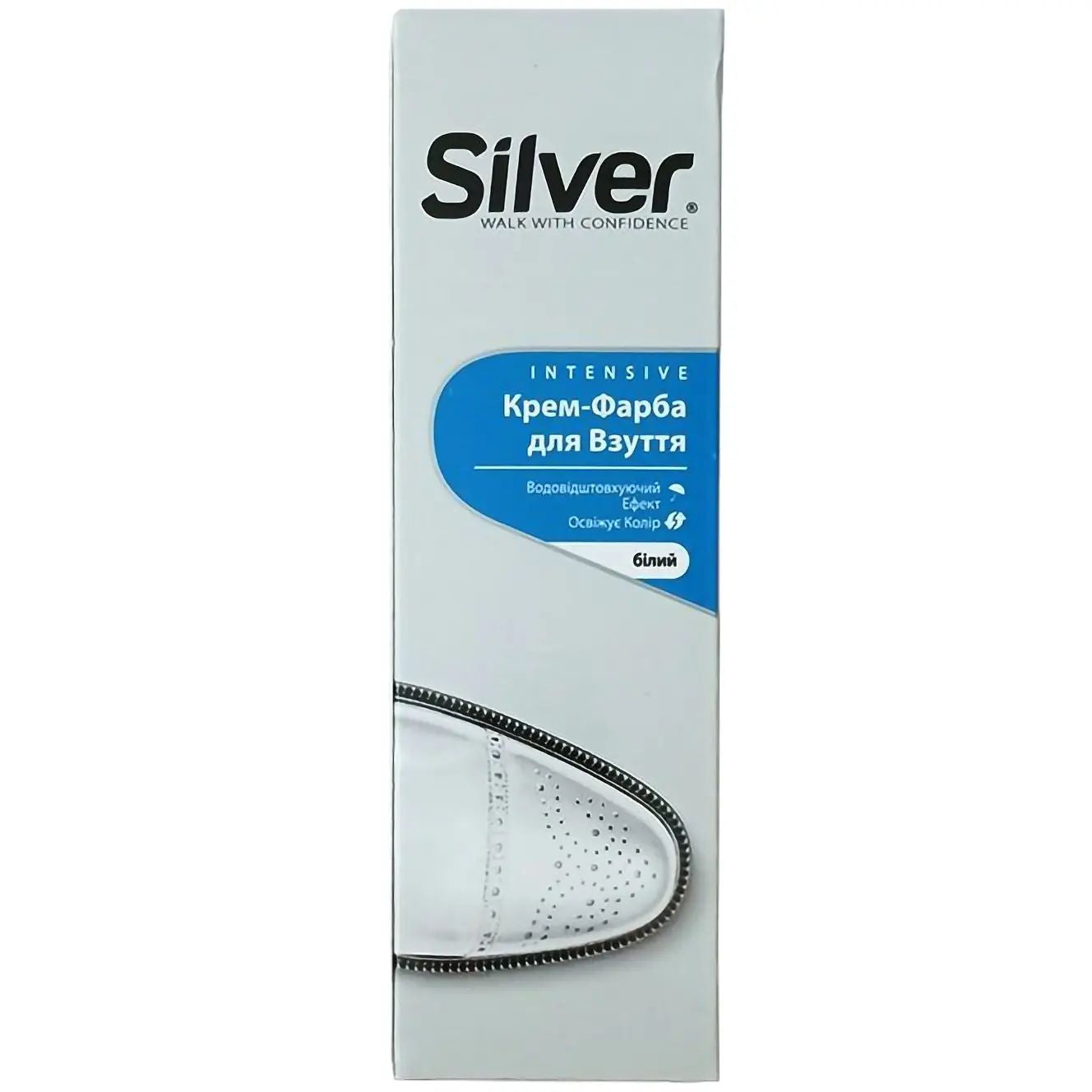 Silver White Shoe Cream Dye, 75 mL