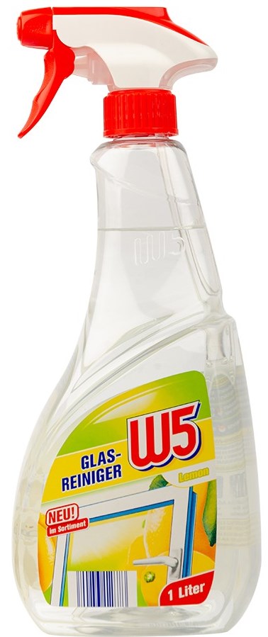 W5 Limone Glass & Mirror Cleaner, 1 L