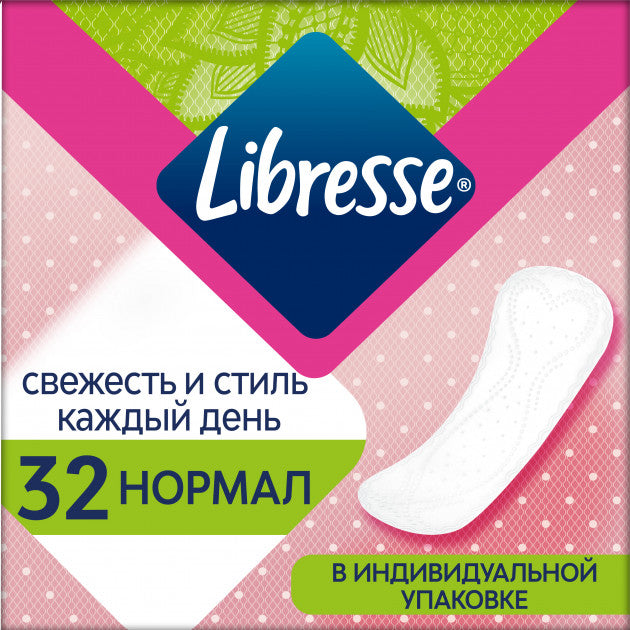 Libresse Daily Fresh Normal Panty Liners, 32 pcs