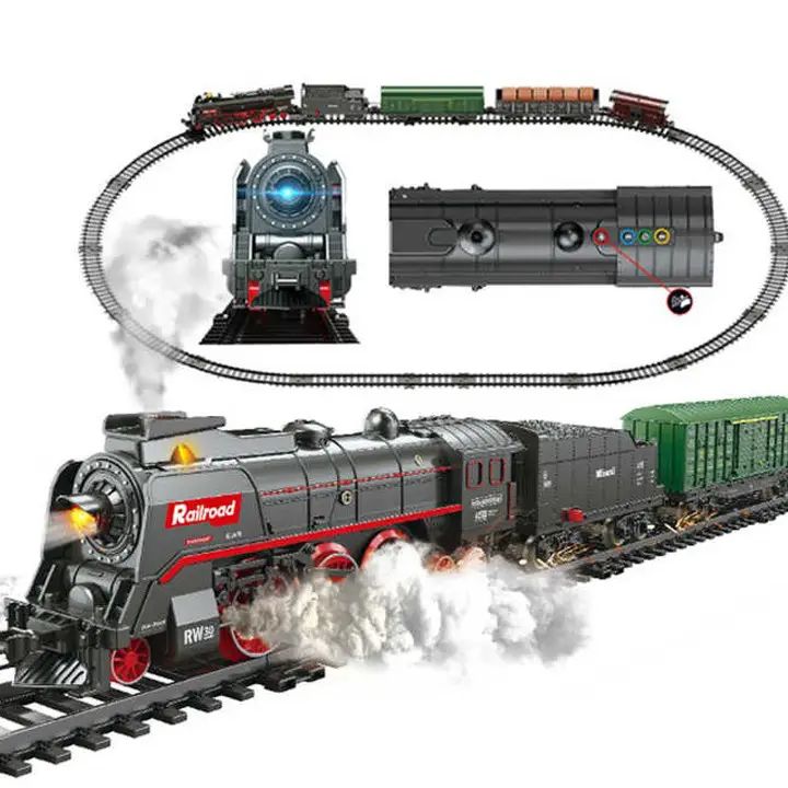 Steam Train 602 A Train Set with Light, Sound, Steam Generator & Automatic Movement