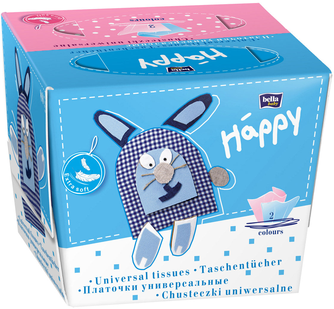 Bella Baby Happy Facial Tissues, 40+40 pcs