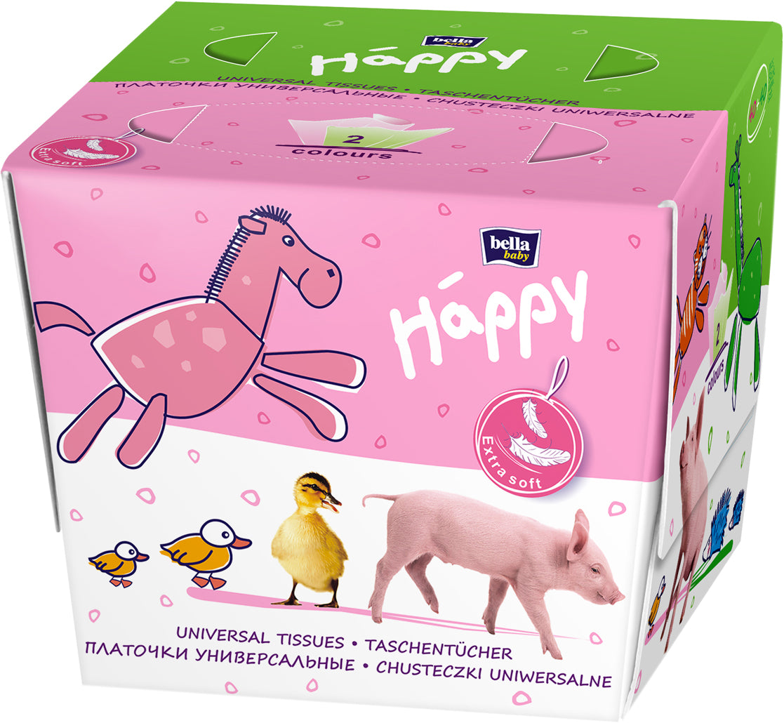 Bella Baby Happy Facial Tissues, 40+40 pcs - Image 3