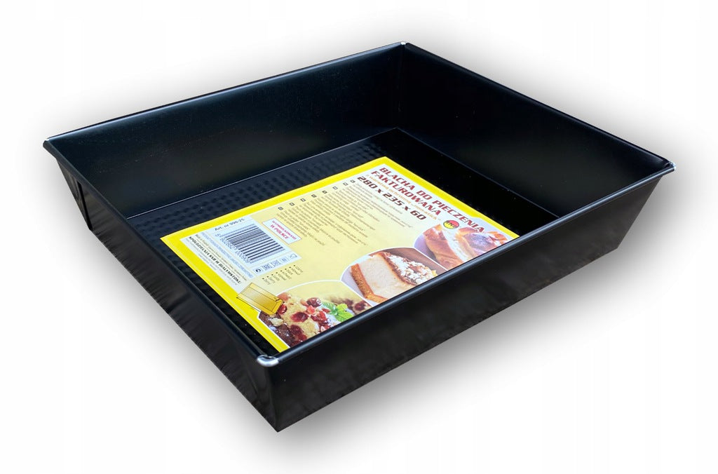 Black Ridged Bottom Baking Tray 990-25, 280 x 235 x 60 mm