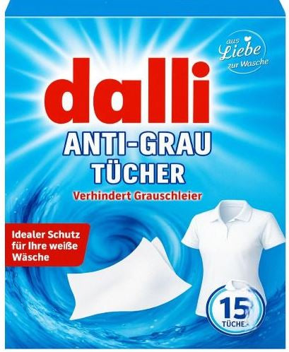 Dalli White Laundry Color Catcher Sheets for White Fabrics, 15 pcs