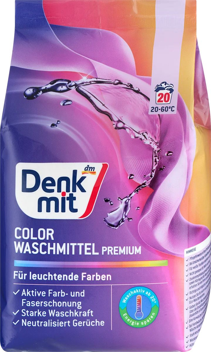 Denkmit Color Premium Laundry Powder, 20 Loads, 1.35 kg
