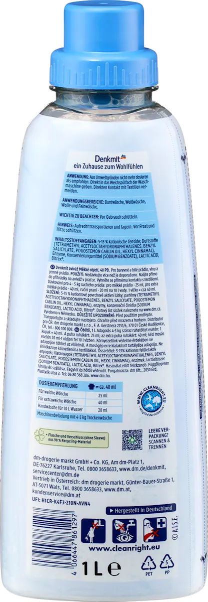 Denkmit Soft Embrace Fabric Softener, 1 L - Image 2
