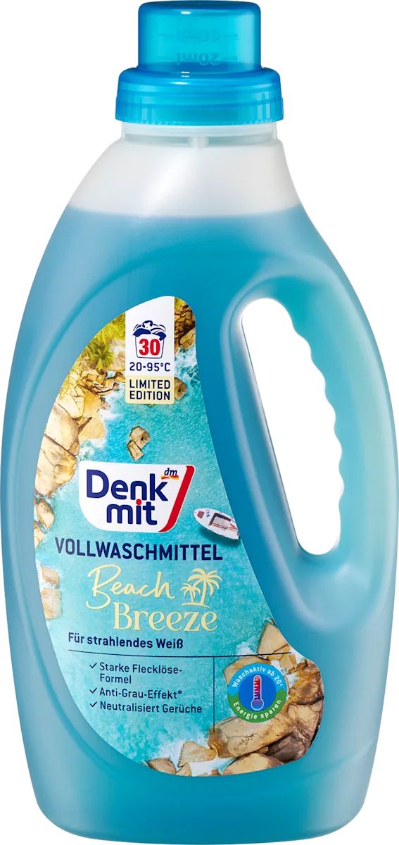 Denkmit Beach Breeze Universal Laundry Gel, 30 Loads, 1.5 L