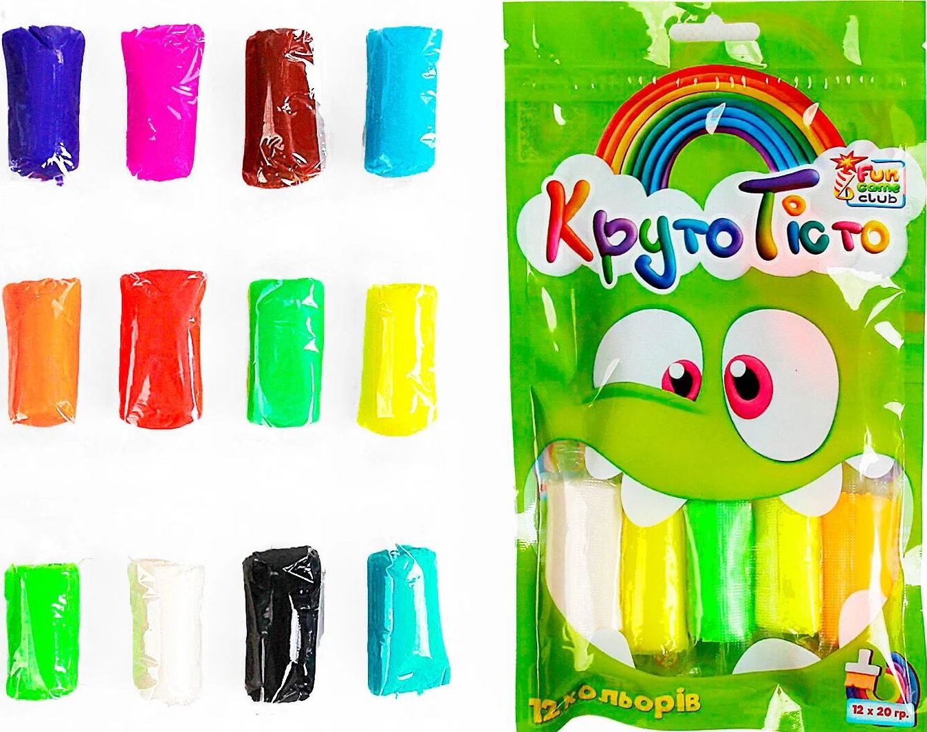 Cool Dough 67579 Modeling Dough, 12 Colors