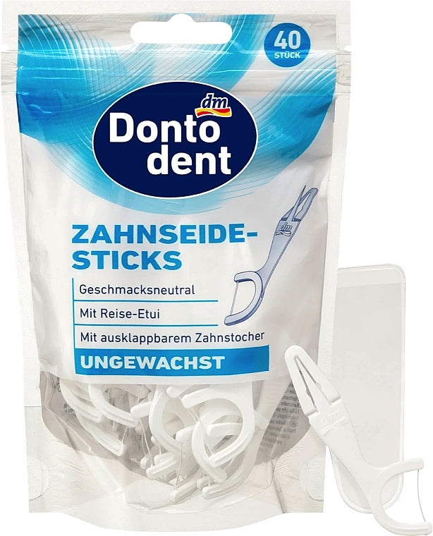 Dontodent Dental Floss Picks, 40 pcs