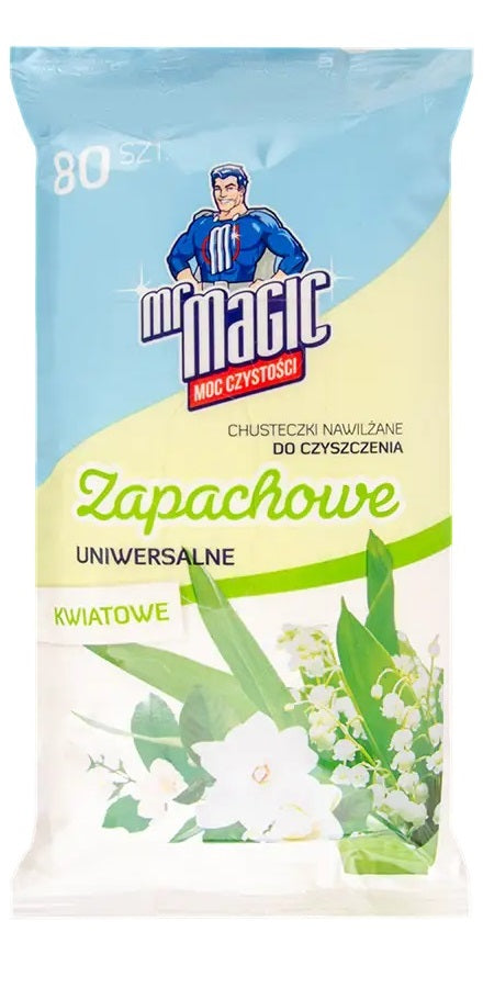 Mr Magic Lily of the Valley Wet Cleaning Wipes, 80 pcs