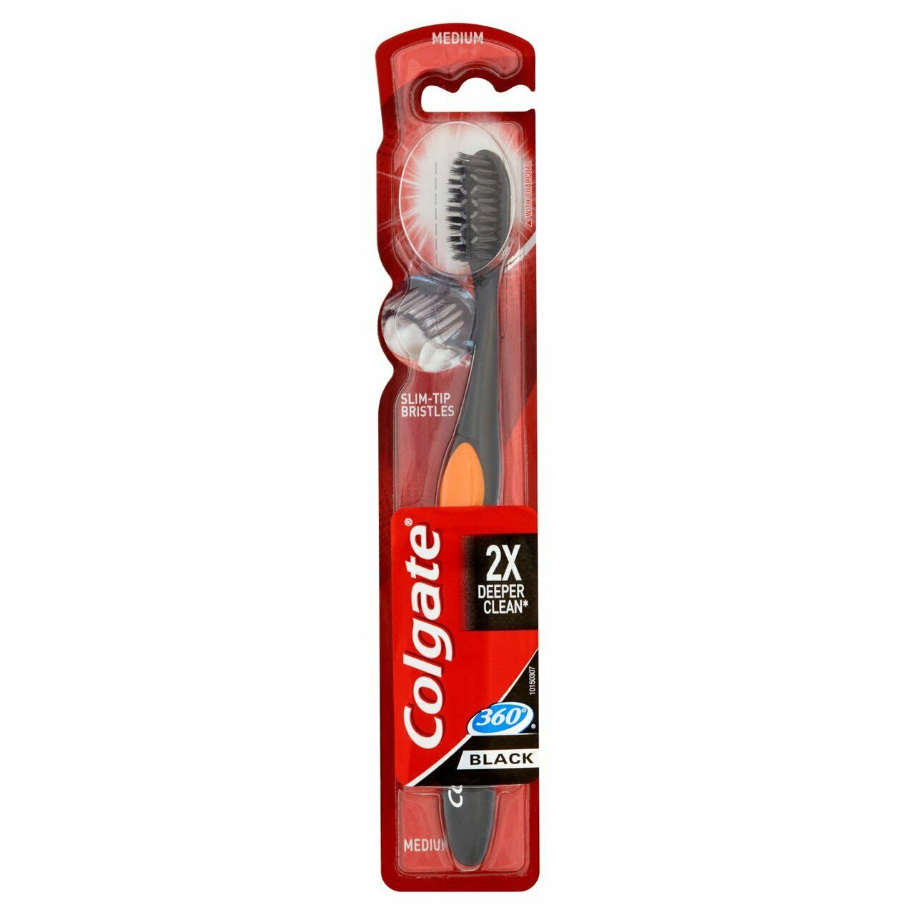 Colgate 360 Charcoal Black Medium Toothbrush
