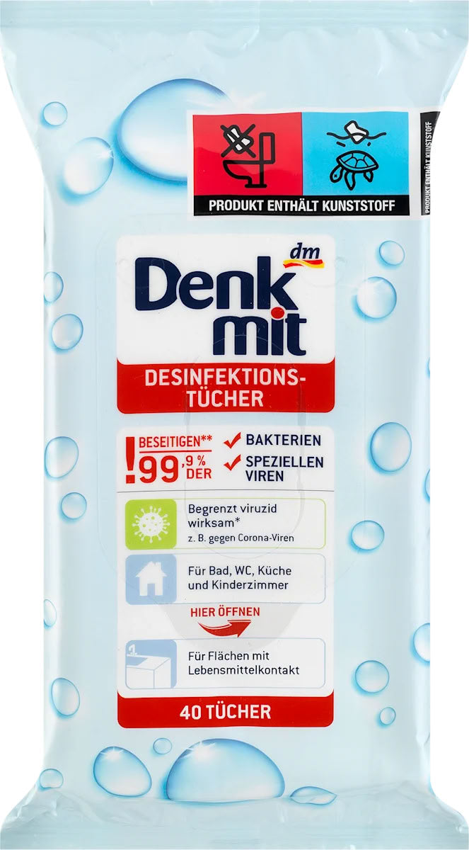 Denkmit Disinfecting Wet Wipes, 40 pcs
