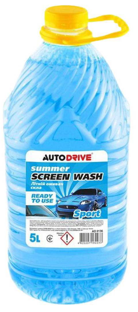 Auto Drive Sport AD0136 Summer Windshield Washer Fluid, 5 L