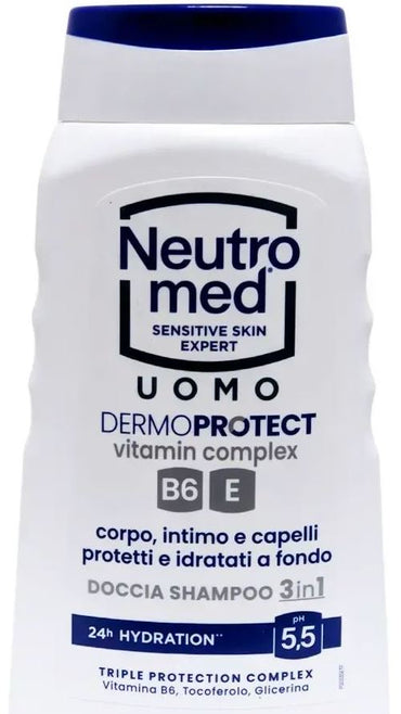 Neutromed Men's Dermoprotect 3-in-1 Uomo Shampoo & Shower Gel, 250 mL - Image 2