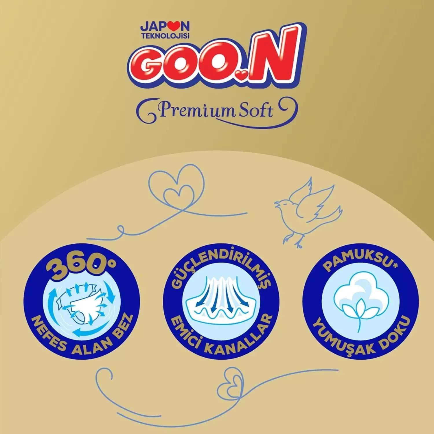 Goo.N Premium Soft Size 2 Baby Diapers, 4-8 kg, 46 pcs - Image 3