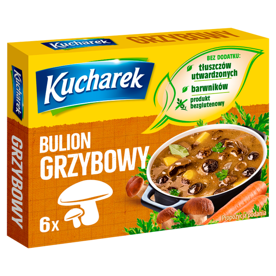 Kucharek Mushroom Bouillon Cubes, 6 pcs, 60 g