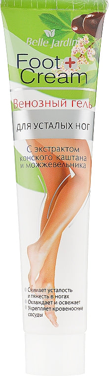 Belle Jardin Foot Cream Venous Leg Gel with Horse Chestnut & Juniper Extracts, 125 mL