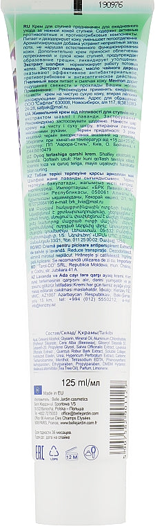 Belle Jardin Foot Cream Antiperspirant Foot Cream with Sage & Lavender Extracts, 125 mL - Image 2