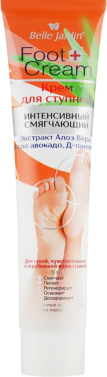 Belle Jardin Foot Cream Softening Foot Cream with Aloe Extract & Avocado Oil, 125 mL