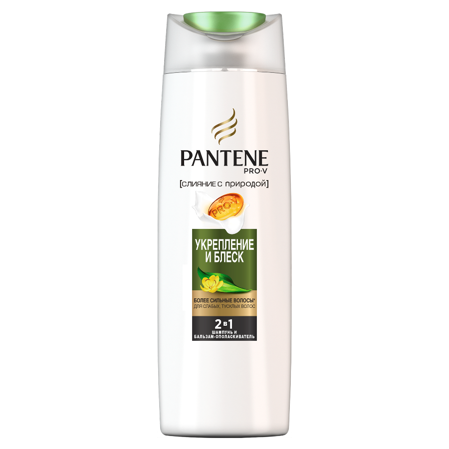 Pantene Pro-V Nature Fusion Strength & Shine 2-in-1 Shampoo & Conditioner for Damaged & Weakened Hair, 400 mL