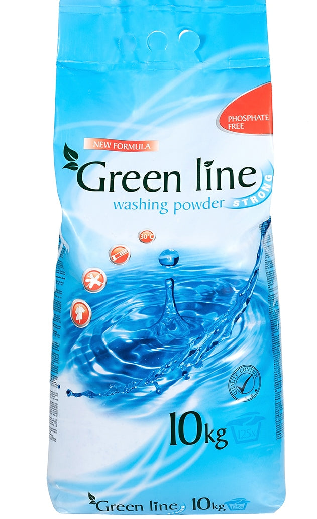 Green Line Strong Laundry Detergent Powder, 125 Loads, 10 kg