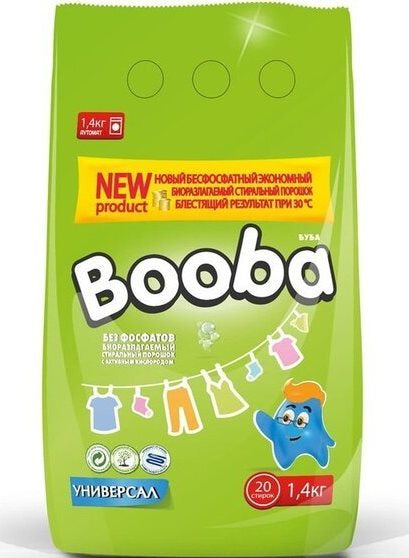 Booba Universal Laundry Detergent Powder, 20 Loads, 1.4 kg