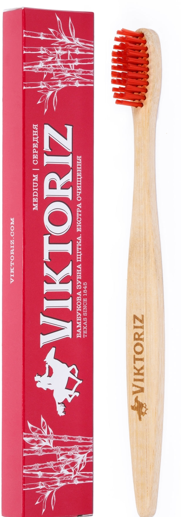Viktoriz Extra Cleaning Bamboo Toothbrush