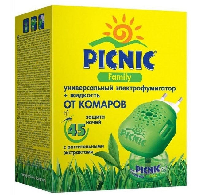Picnic Family Mosquito Electric Fumigator with Liquid for 45 Nights, 30 mL