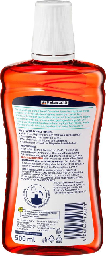 Dontodent Junior Kids Mouthwash, 500 mL - Image 2