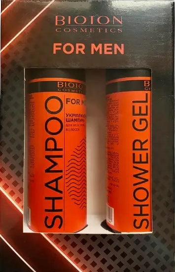 Bioton Cosmetics Men's Gift Set: Shampoo 250 mL & Shower Gel 250 mL