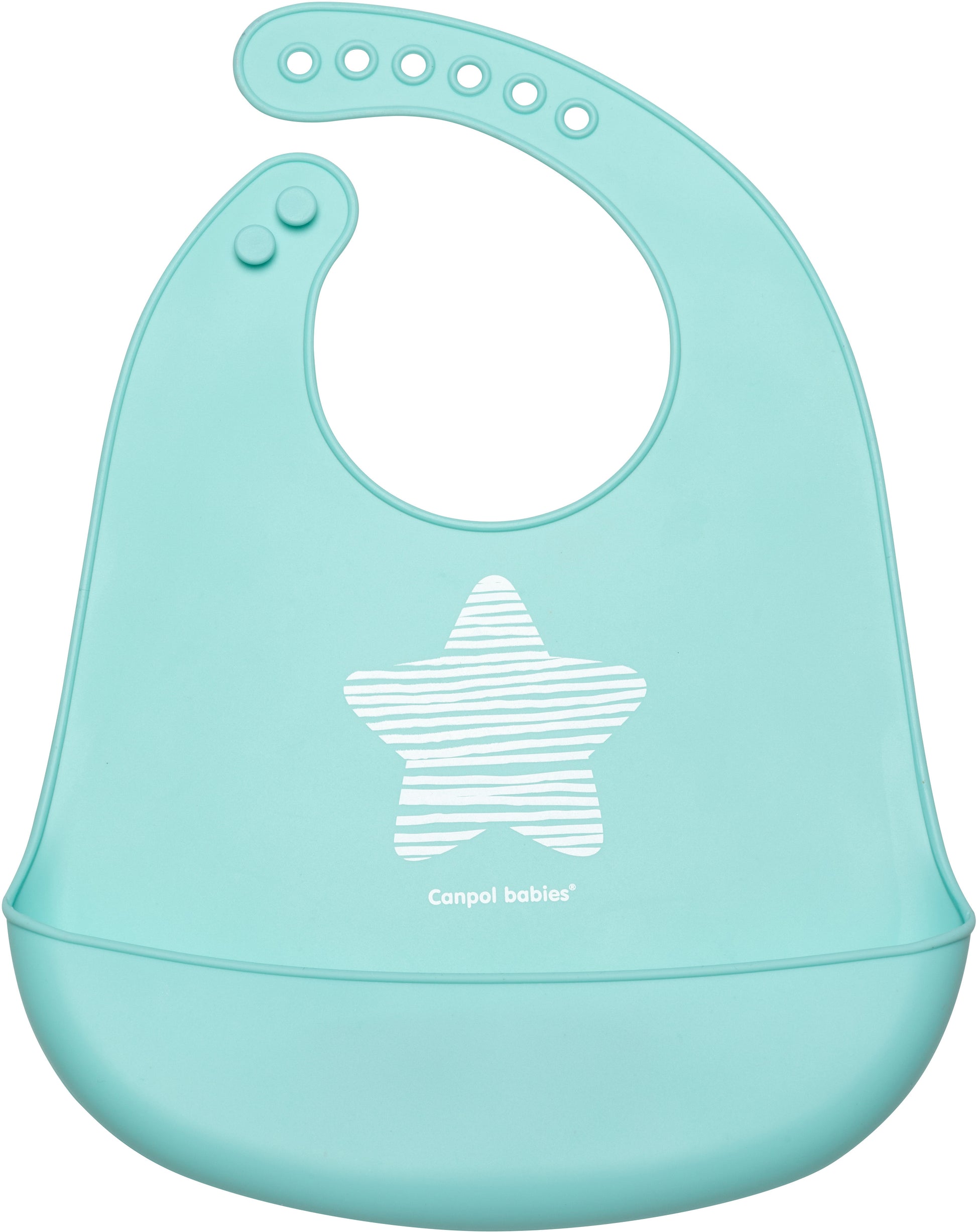 Canpol Babies 74/024 Blue Kids Silicone Bib with Pocket